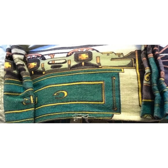 Locomotive Train Curtain Canadian Pacific Wainrights  Drapery Fabric Cutter - Picture 3 of 5